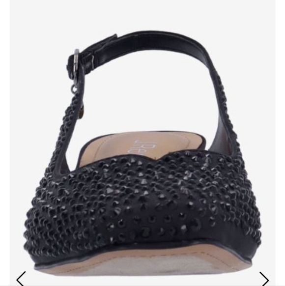 J.Renee Black Embellished Slingback Heels - Picture 2 of 12